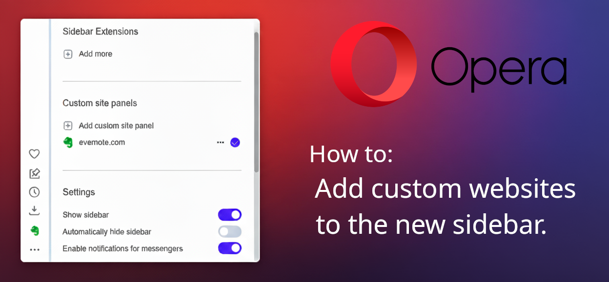 Featured image of post Adding Websites to the Opera One Sidebar