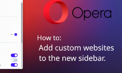 Featured image of post Adding Websites to the Opera One Sidebar
