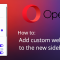 Adding Websites to the Opera One Sidebar