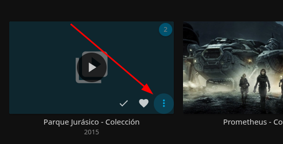 Menu de la coleccion