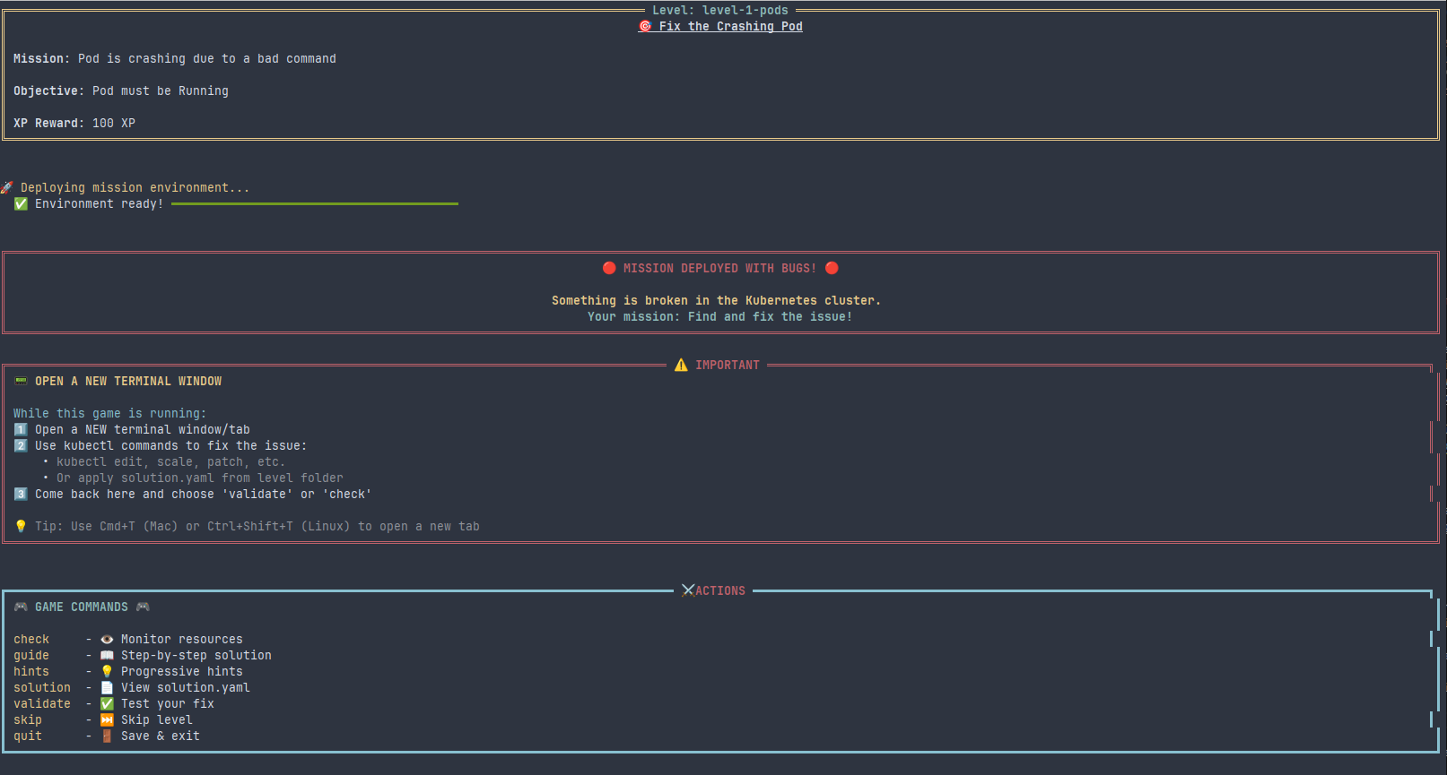 Primera mision descripcion